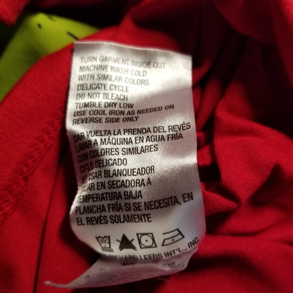 Dr Seuss The Grinch Merry Grinchmas Long Sleeve Pajama Top Youth 8 Red Christmas - Picture 6 of 7